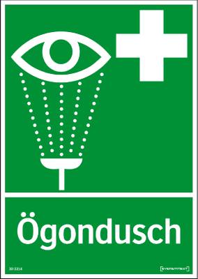 Nödskylt Ögondusch