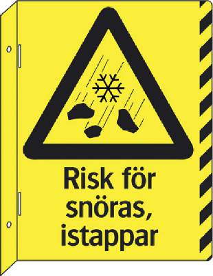 Varningsskylt Risk för snöras istappar 39-6583