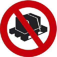 Forbudskilt Skal ikke blokkeres gulvdekal symbol
