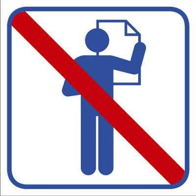 Piktogram Opsætning af plakater forbudt