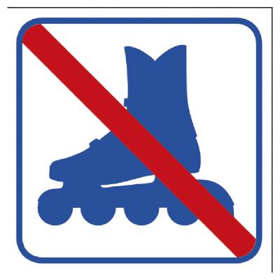 Pictogram No inline or roller skates allowed