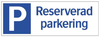Parkeringsskilt 35-7224, 35-7223 Reserveret parkeringsplads