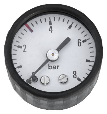 Pressure gauge for concentrate sprayer