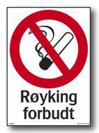 Forbudskilt Røyking forbudt
