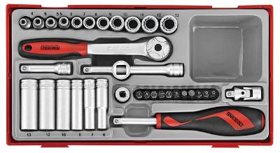 35 piece Socket wrench set. With 1/4' square drive Teng Tools TT143512