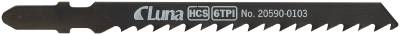 HCS jigsaw blades for wood, with milled cross-cut teeth
