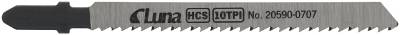 HCS jigsaw blades for wood and plastic, with ground teeth and tapered back TP 75