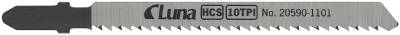 HCS jigsaw blades for wood, with ground teeth and reversed tooth design