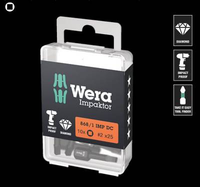 Bits pack 868/1 IMP DC  4-edge Wera