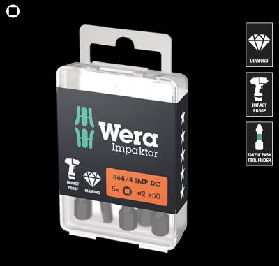 Bits pack 868/4 IMP DC 4-edge Wera