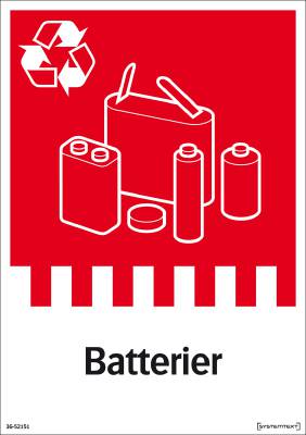 Miljödekal Batterier