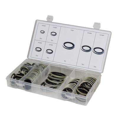 Assortment box of rubber steel washers in inch GERM