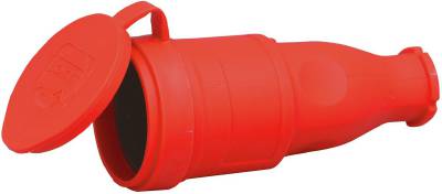 Splice socket with earth rubber red Malmbergs