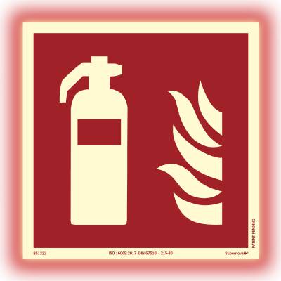 Fire sign Fire extinguisher Double-sided for sign grip Supernova Plus