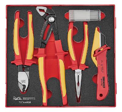 8 piece Set of pliers and knife for 1000 volt. Teng Tools TEDVMB08