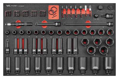 1/2'' 103 pieces Impact socket set Teng Tools TTEISK103