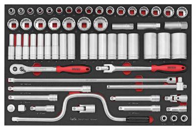 63 delars Hylsnyckelsats med 1/2'' fyrkantsfäste Teng Tools TTESK63