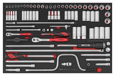 86 delars Hylsnyckelsats med 1/4'' och 3/8'' fyrkantsfäste Teng Tools TTESK86