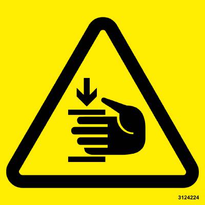 Decal Unigraphics Pinch hazard 80X80MM