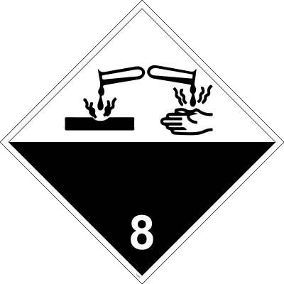 Decal Unigraphics Chemical hazards ADR Corrosive substances No. 8