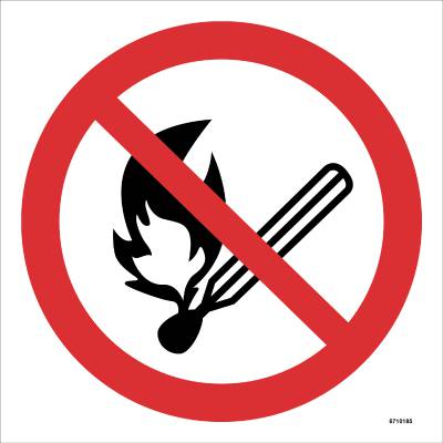 Prohibition sign Unigraphics No fires