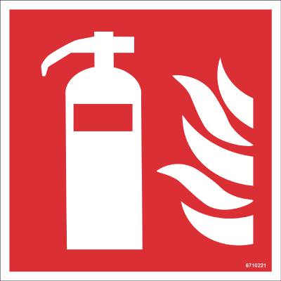 Fire sign Unigraphics Fire extinguisher plough ISO