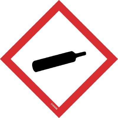 Decal Unigraphics Chemical hazards CLP Gas under pressure