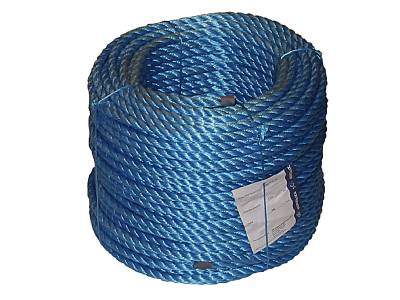 Polypropylene rope 3-strand blue