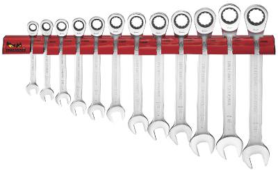 Ratcheting combination spanner set Teng Tools WRSP12RS