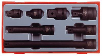 Krafttopværktøjssæt med 7 dele med 1/2' firkantfatning Teng Tools TT9207