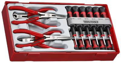 16 pc Mini screwdrivers and pliers in set Teng Tools TTMI16