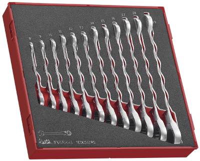 12 piece Combination ratchet spanner set Teng Tools TED6512RS