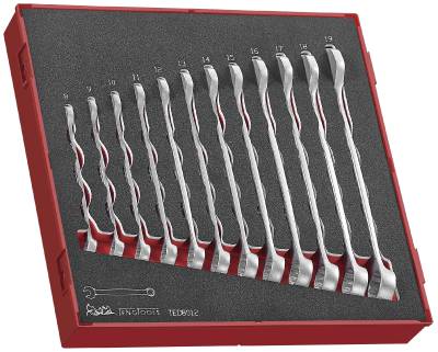 12 piece Combination spanner set. Teng Tools TED8012