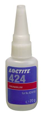 Hurtiglim Plast Gummi Loctite 424