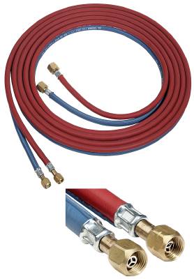Welding hose AGA with compression couplings and non-return valves.