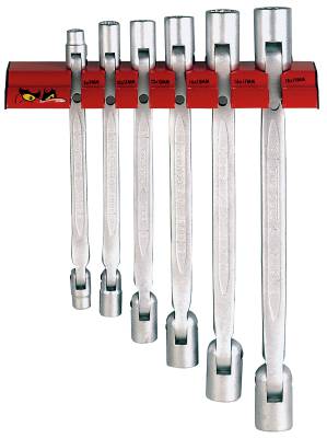 Swivel head wrenches with wall rack Teng Tools WRDF06