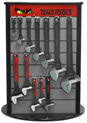 Adjustable wrenches for placement in the Triangelo display Teng Tools MTADJ-09