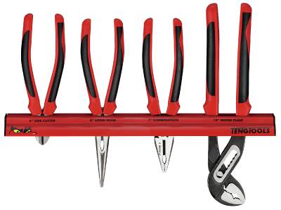 Set of pliers on wall rack Teng Tools WRMB04