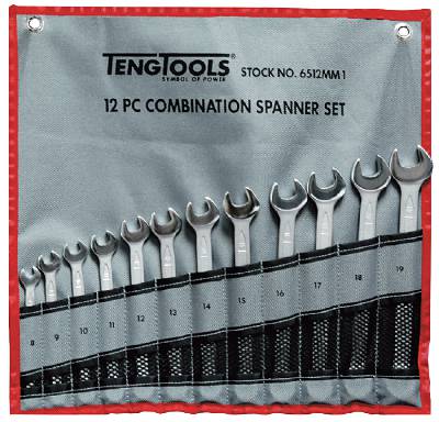 Ring-gaffelnøgler i sæt Teng Tools 6510MM / 6512MM1