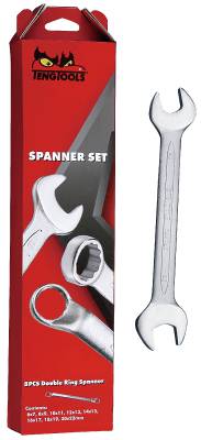 Double open ended spanner set Teng Tools 6208 / 6211