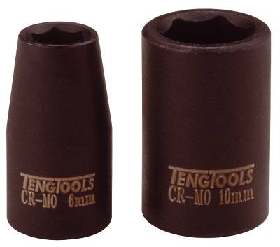 Ohutseinäinen voimahylsy 1/4'-neliötappikiinnityksellä Teng Tools 960506-C / 960513-C