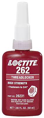 Gjengelåsing middels sterkt Loctite 262