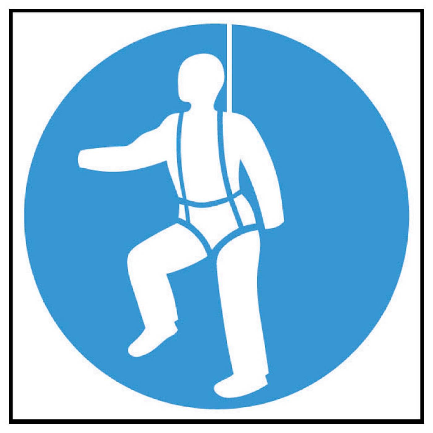 Mandatory sign Safety harnesses must be worn | Toolstore by Luna Group