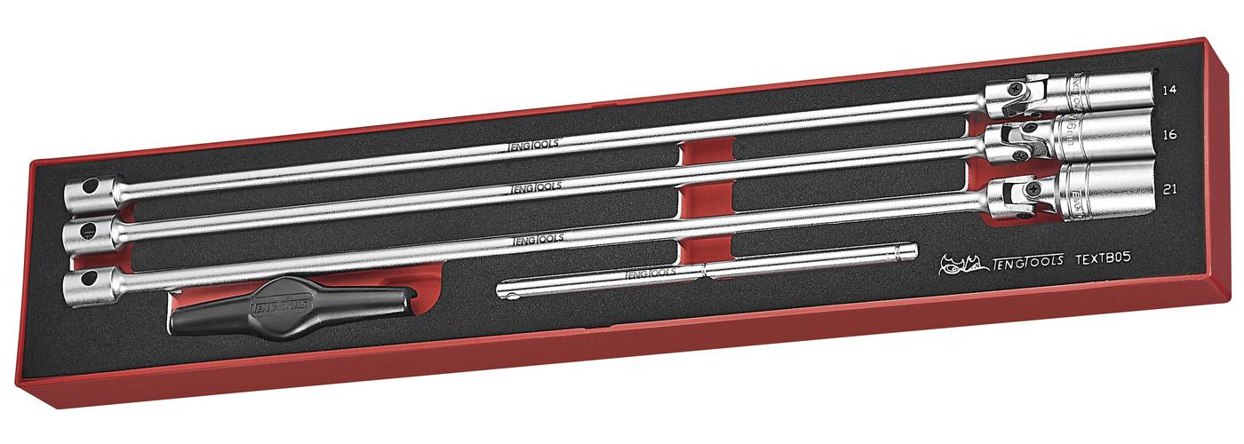 5 piece Spark plug socket set with extra long sockets with 3/8'' drive