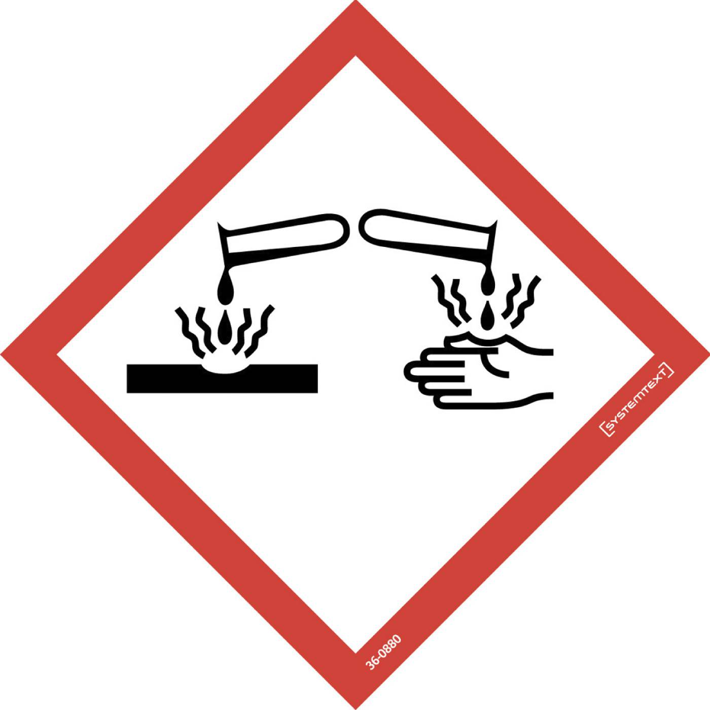 Sign Hazard pictogram CLP Corrosive | Toolstore by Luna Group