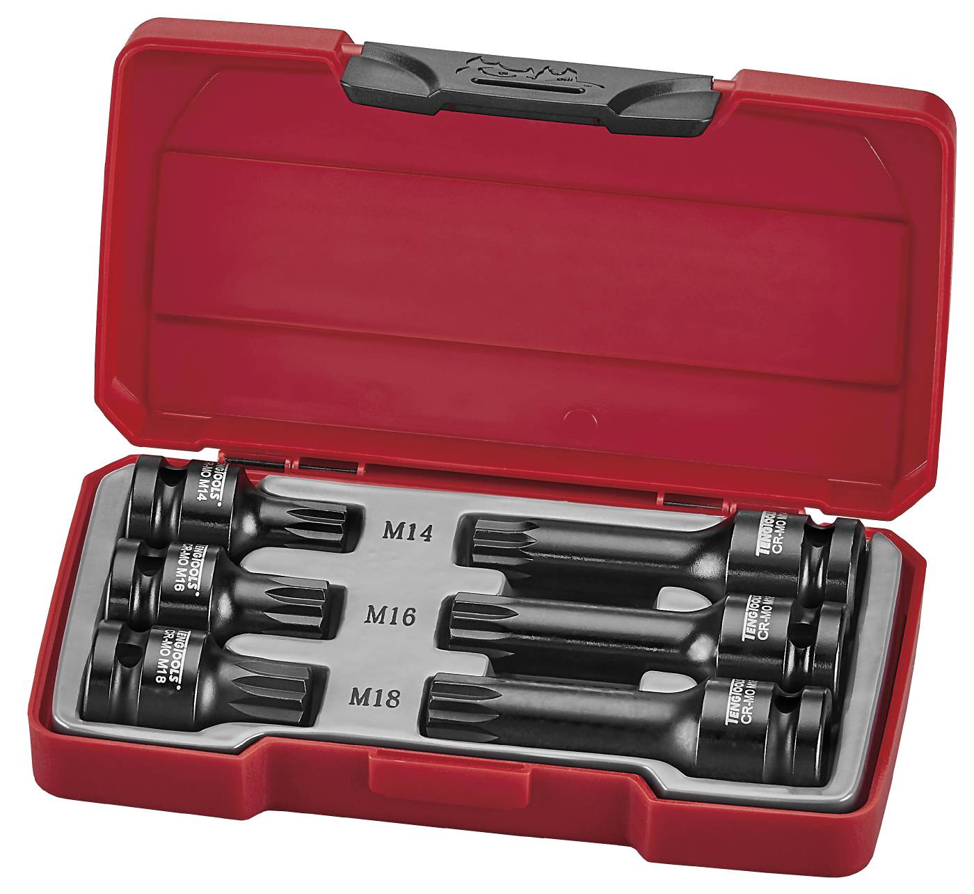 6 piece Impact bit socket set with 1/2" square drive Teng Tools T9206