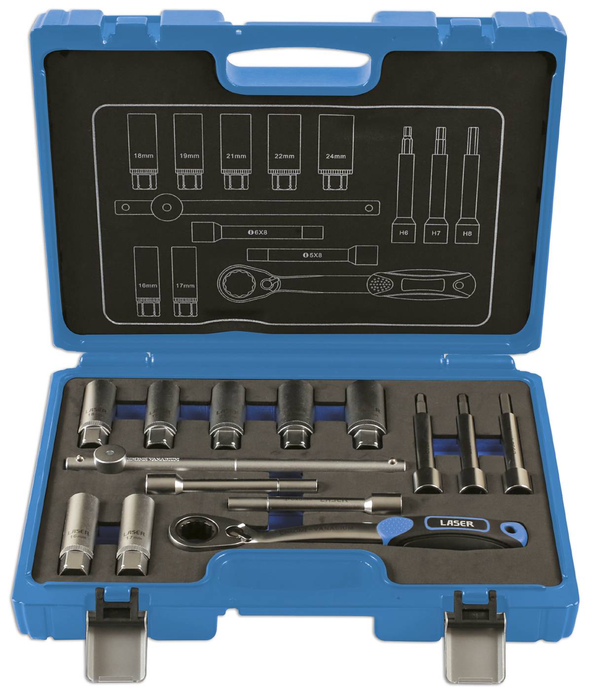 14 piece socket set for Shock absorbers Toolstore by Luna Group