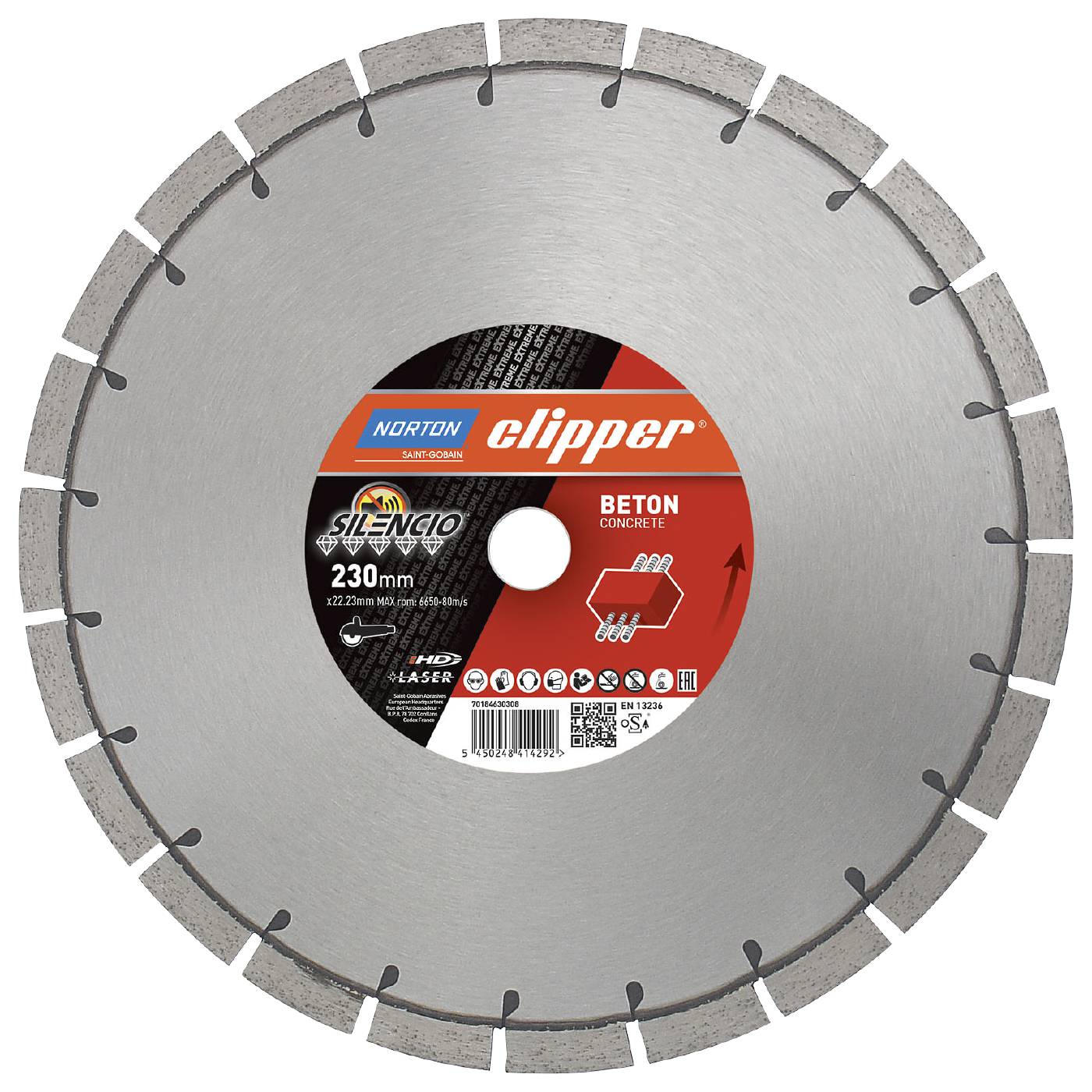 Diamond cutoff blade Norton Extreme Beton Silencio Toolstore by Luna