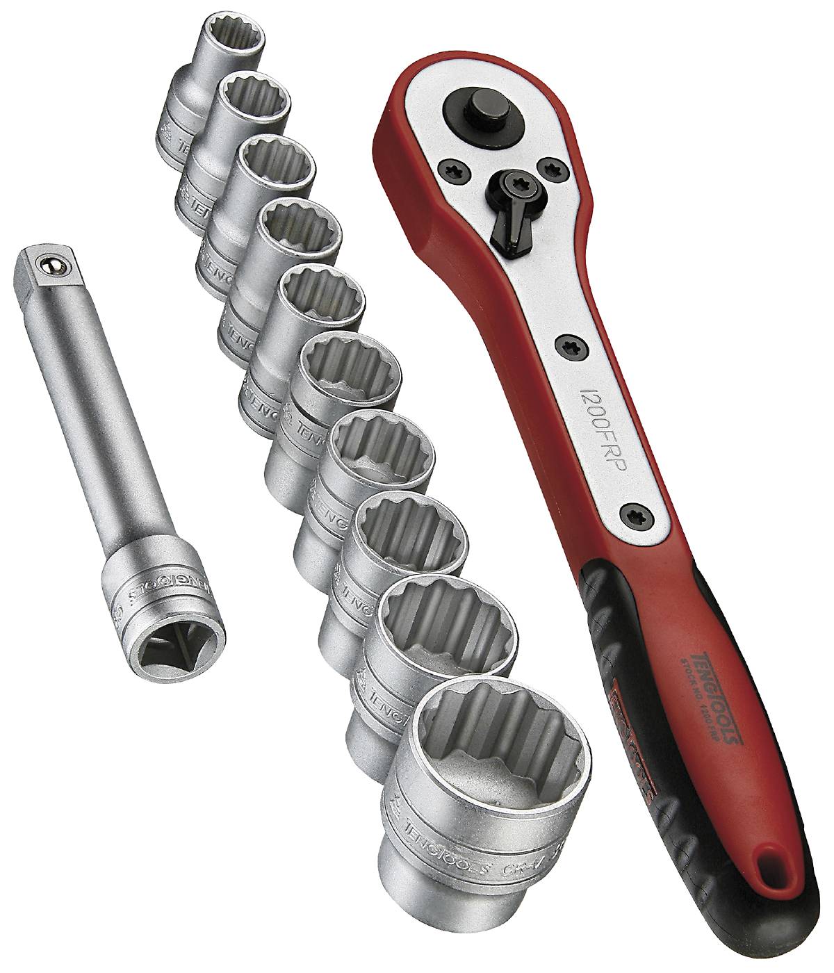 Socket set with 1/4'' square drive Teng Tools M1413N1 Toolstore by