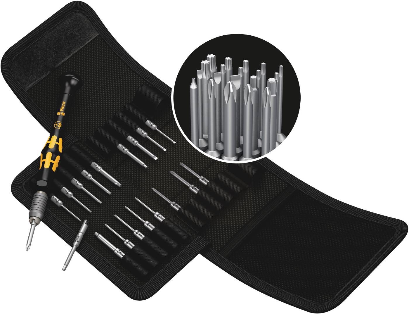 Bit screwdriver set Wera KK Micro 20 ESD Toolstore by Luna Group
